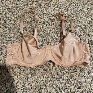 victorias secret dream angels push up nude beige unlined 32B lace tan